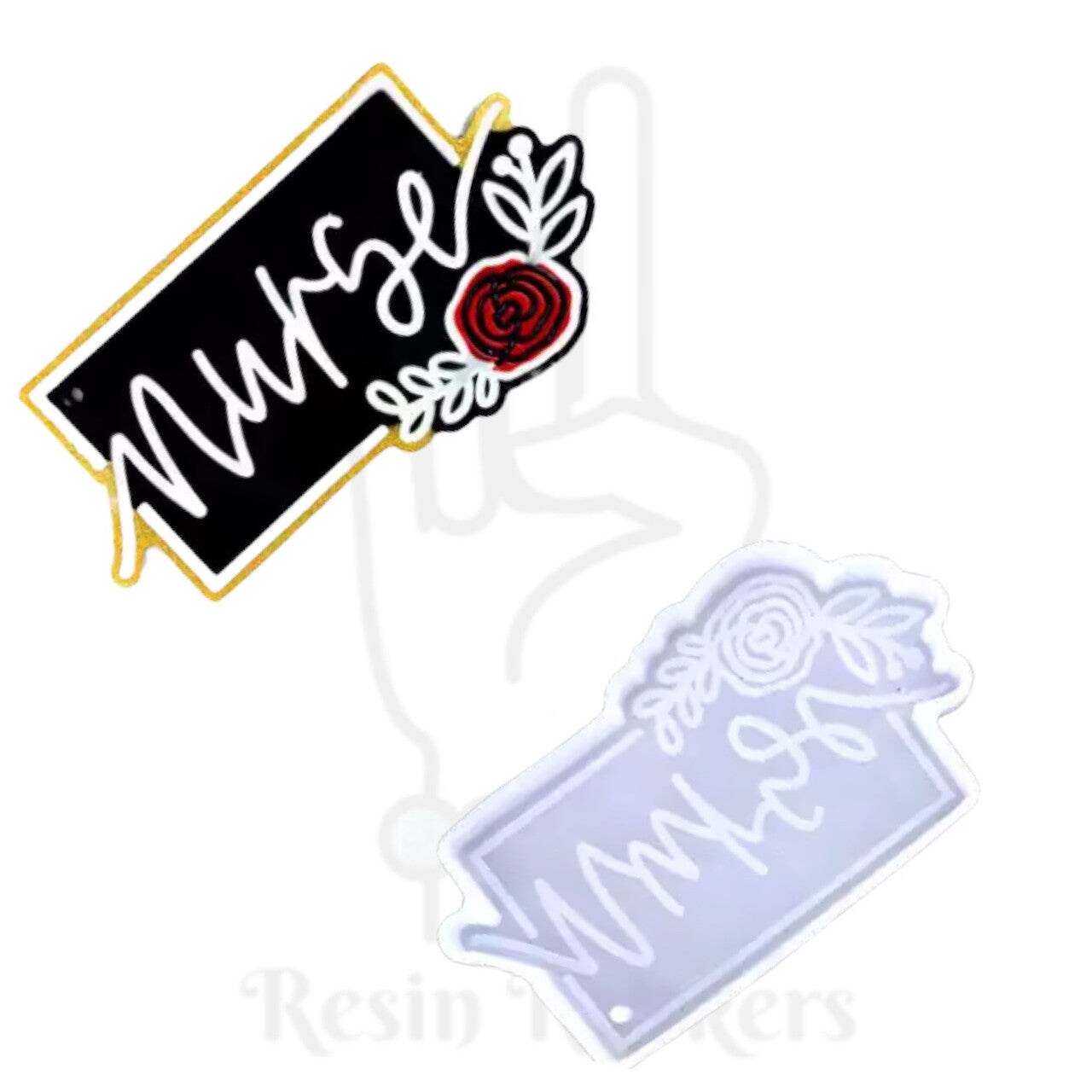 UV Safe RN Nurse Keychain with Silicone Mold for Epoxy Resin Art